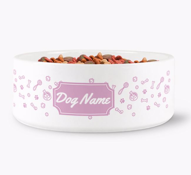 Personalised Pattern Dog Bowl for {dogsName}
